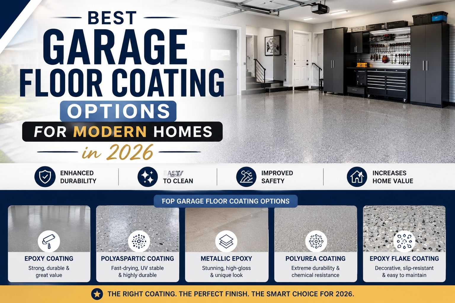 Best Garage Floor Coating Options for Modern Homes in 2026