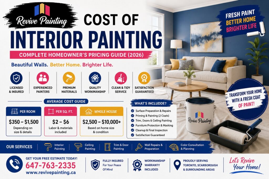 Cost of Interior Painting: Complete Homeowner’s Pricing Guide (2026)